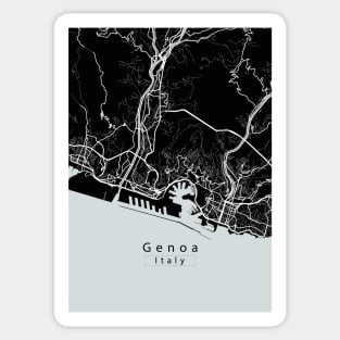 Genoa Italy City Map dark Sticker